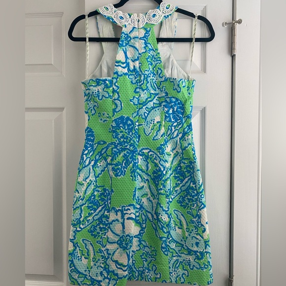 Lilly Pulitzer Green and Blue Trudy Shift Dress Sz 00 - Picture 5 of 12